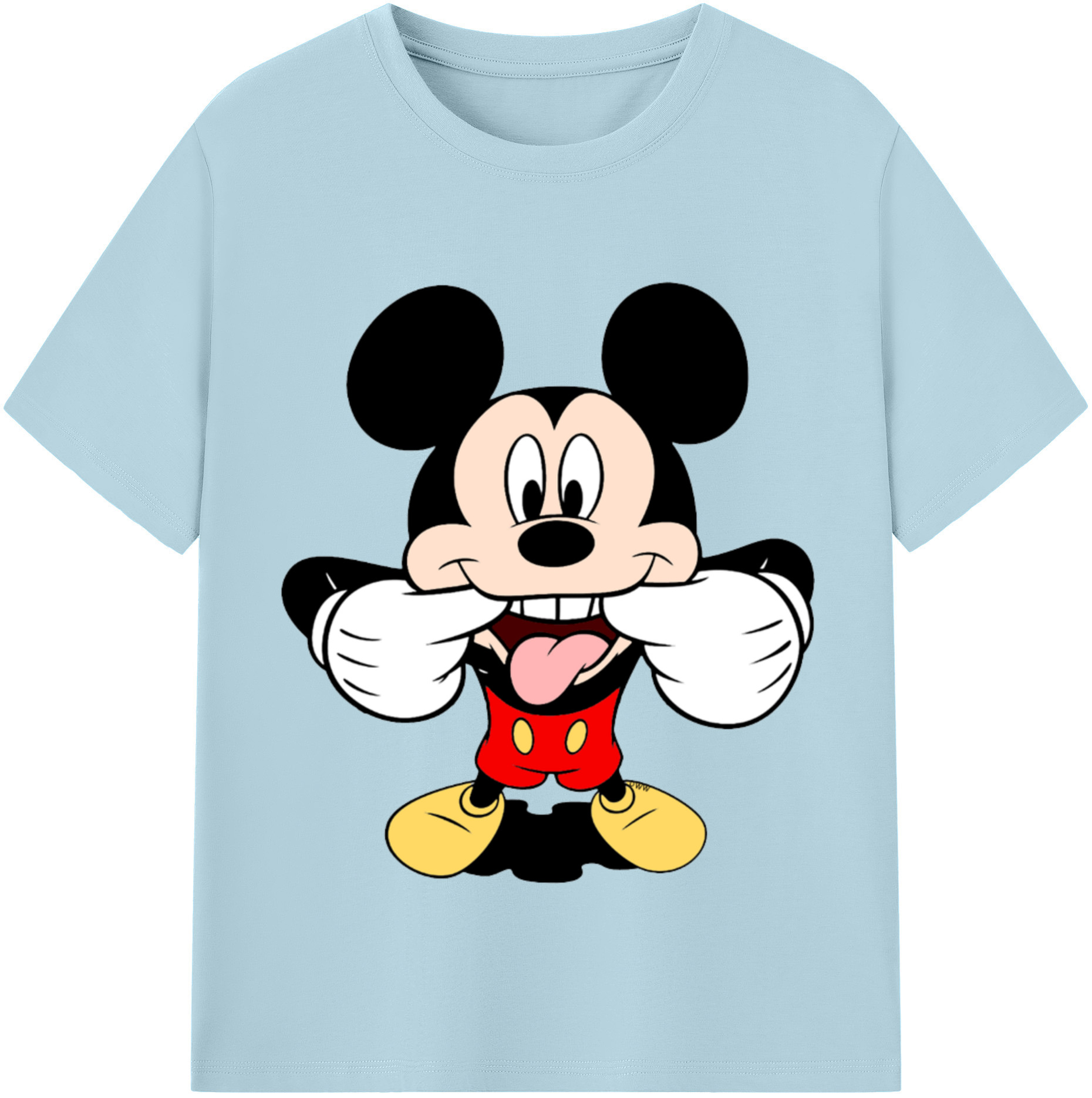 （画像用） ミッキーマウス Mickey Mouse 綿100％半袖Tシャツ（フロントプリント）